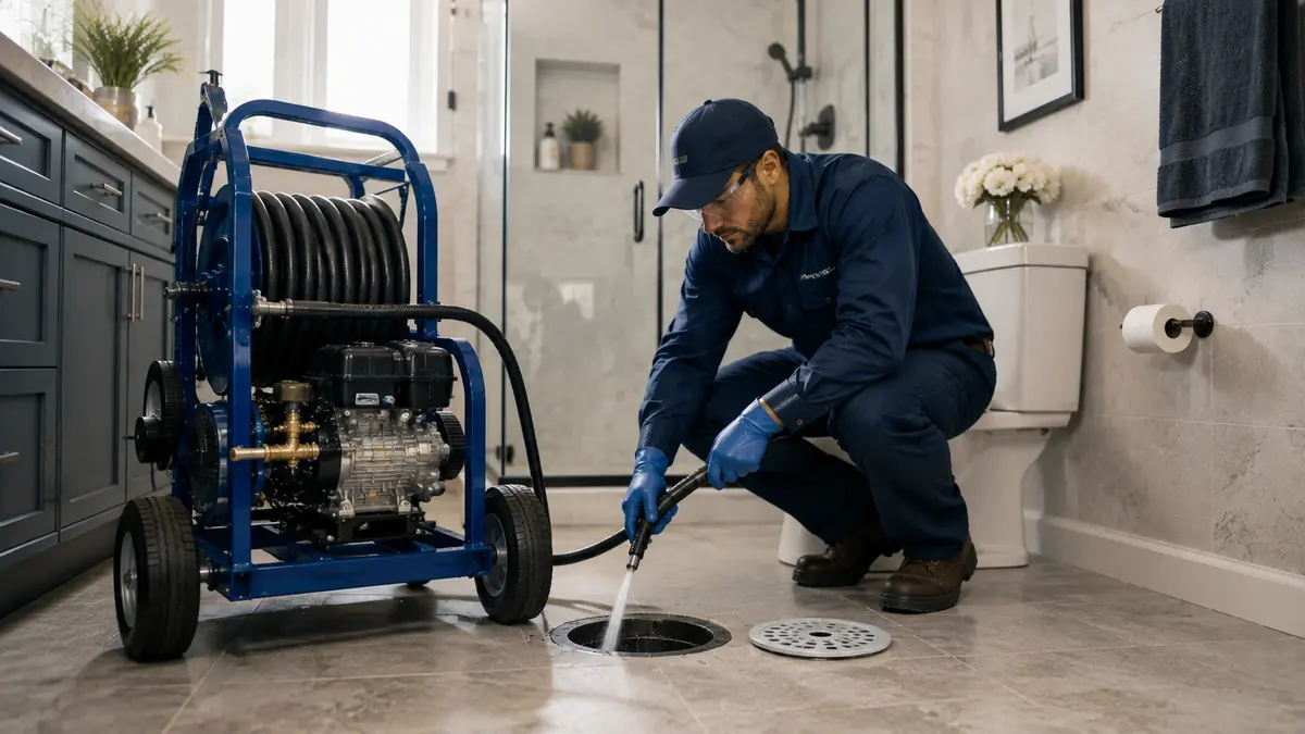 Bathroom Drain Hydro Jetting in Los Alamitos