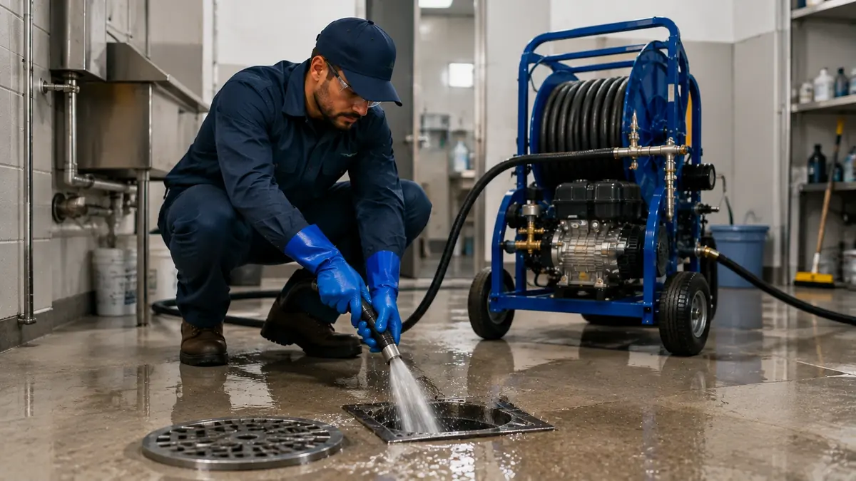 Floor Drain Hydro Jet Cleaning in Los Alamitos