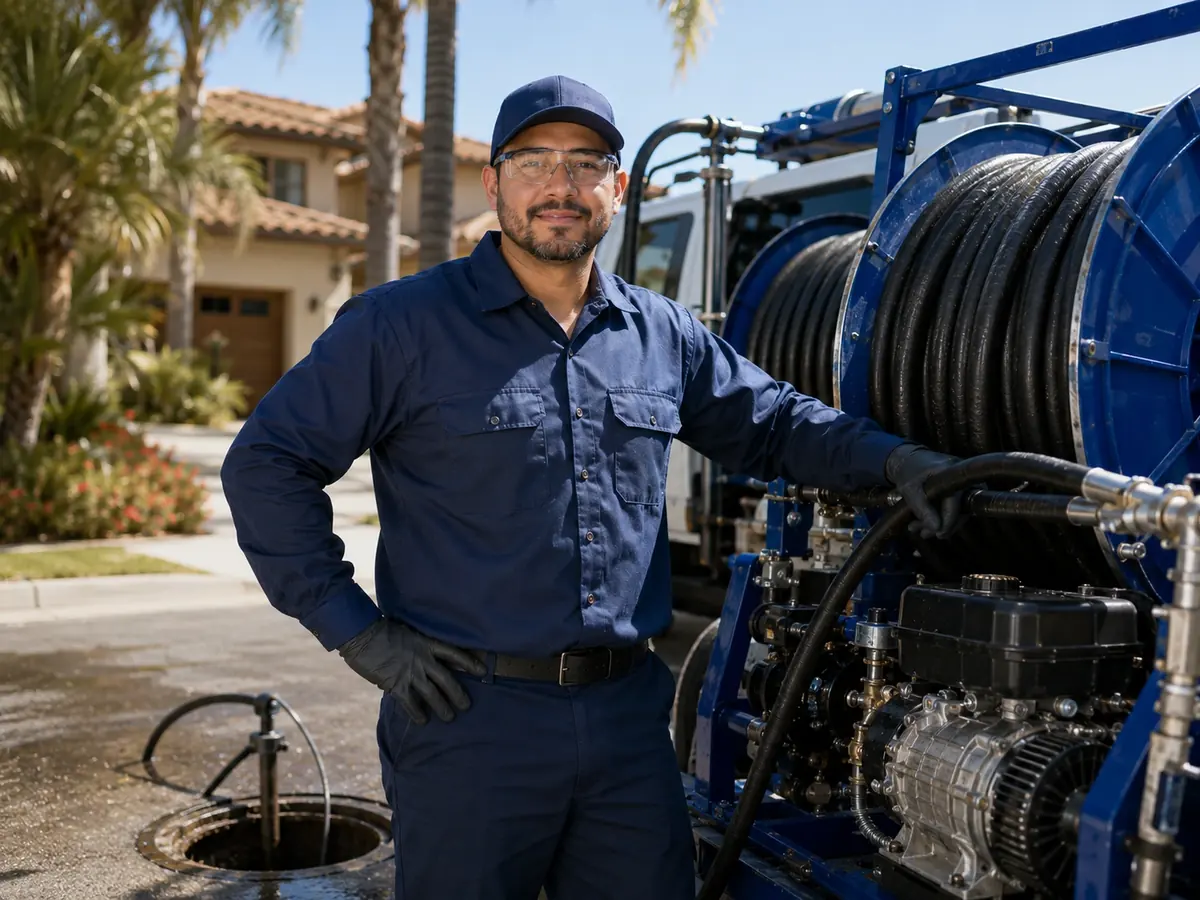 Hydro jet sewer cleaning in Los Alamitos