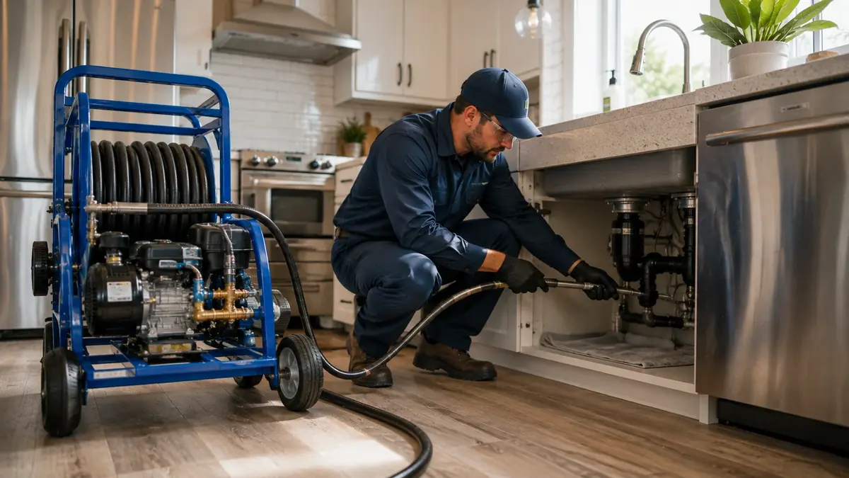 Kitchen Drain Hydro Jetting in Los Alamitos